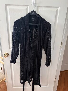torrid Black Lace Longline Blazer